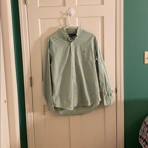 Polo long sleeve button up shirt.